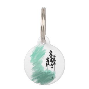 Médaillon Pour Animaux art de l'arbre vert scandinave simple moderne ment