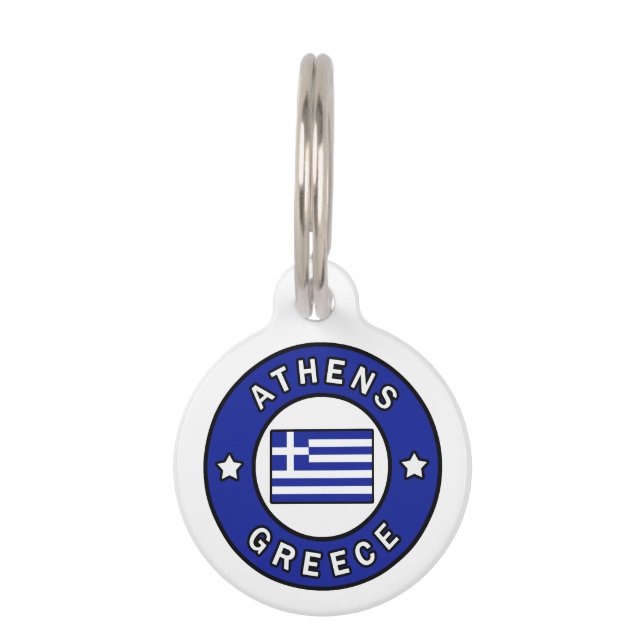 Médaillon Pour Animaux Athènes Grèce (Devant)