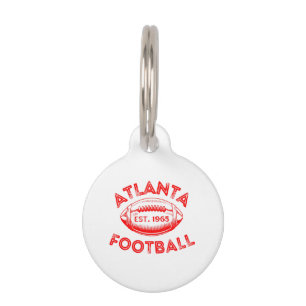 Médaillon Pour Animaux Atlanta Football Style Vintage