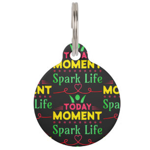 Médaillon Pour Animaux Aujourd'hui Moment, la vie étincelante