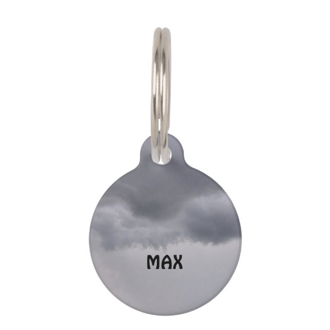 Médaillon Pour Animaux Avant l'orage Arrondi Animaux de compagnie Balise (Devant)