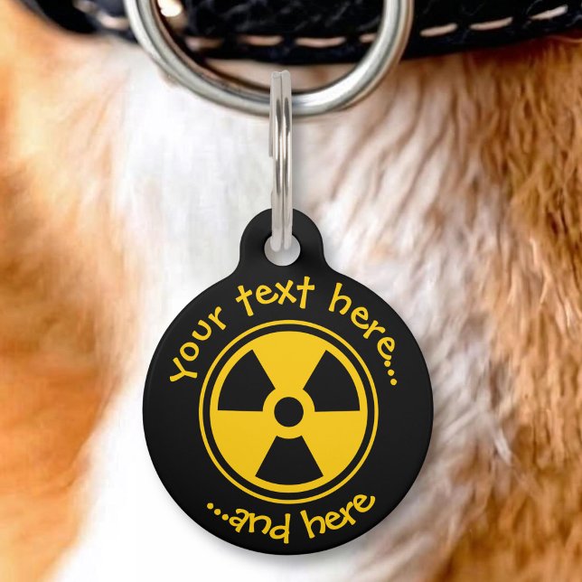 Médaillon Pour Animaux Avertissement de radioactivité (Créateur téléchargé)
