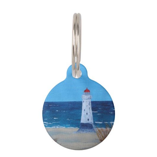 Médaillon Pour Animaux Bague à clé du phare de Talacre (Devant)