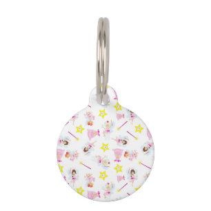 Médaillon Pour Animaux Baguette Magique Joliment Fée des Dents Dents Blan