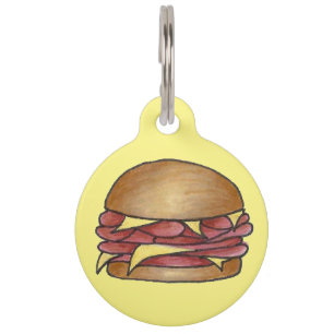 Médaillon Pour Animaux Balise Alimentation de jambon et de fromage