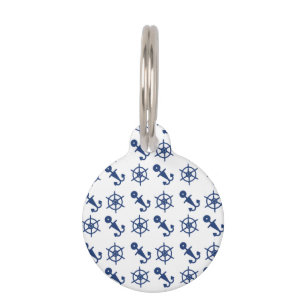 Médaillon Pour Animaux Balise Ancre nautique et chien de roue