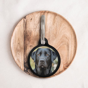 Médaillon Pour Animaux Balise Black Labrador, Photo personnalisée pour an
