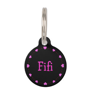Médaillon Pour Animaux Balise Cercle of Hearts Design Pet