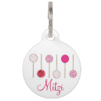 Balise Chien de poche - Coeur rose Gelé Gelé Pops