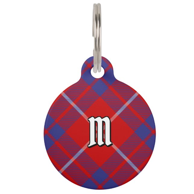 Médaillon Pour Animaux Balise Clan Hamilton Red Tartan Pet ID (Devant)