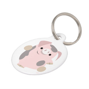 Médaillon Pour Animaux Balise Danser un joli dessin Chien de porc