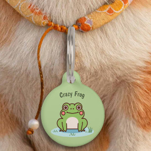 Médaillon Pour Animaux Balise de animal de compagnie de grenouille mignon