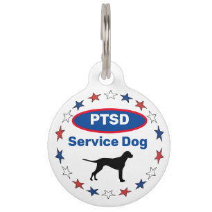 Médaillon Pour Animaux Balise de chien de chien de service PTSD modifiabl