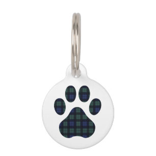 Médaillon Pour Animaux Balise de l'animal de compagnie rond Empreinte de