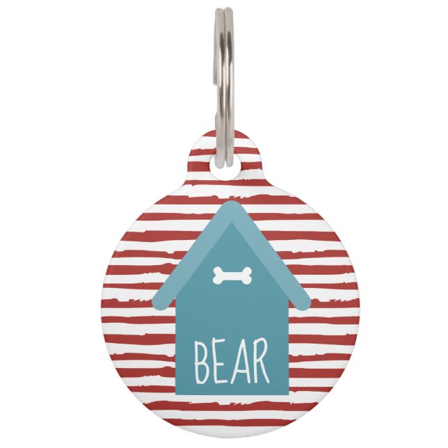 Médaillon Pour Animaux Balise d'ID d'animal de compagnie personnalisée (Devant)