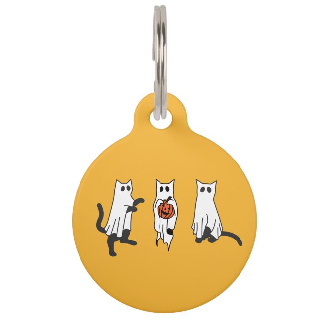 Médaillon Pour Animaux Balise ID animal de compagnie Ghost Kitties (Devant)