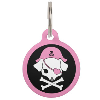 Médaillon Pour Animaux Balise ID animal de compagnie rose