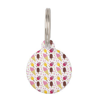 Médaillon Pour Animaux Balise ID chien de crème glacée