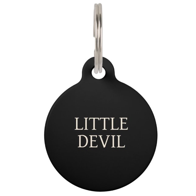 Médaillon Pour Animaux Balise Little Devil Modern Dog ID Round Pet (Devant)