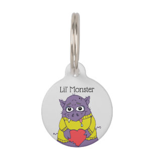 Médaillon Pour Animaux Balise Little Monster Pet ID