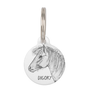 Médaillon Pour Animaux Balise Nom du faisceau équestre