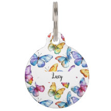 Balise Papillons Motif rond pour animaux