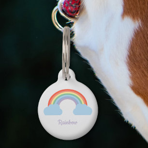 Médaillon Pour Animaux Balise Pastel Rainbow Pet