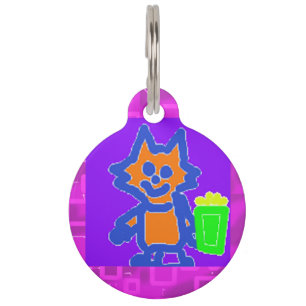 Médaillon Pour Animaux Balise Popcorn Anime My Pet Likes Popcorn Round Pe