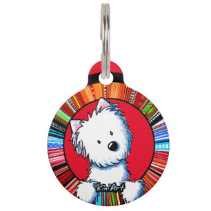 Médaillon Pour Animaux Balise pour animal de compagnie ronde KiniArt West