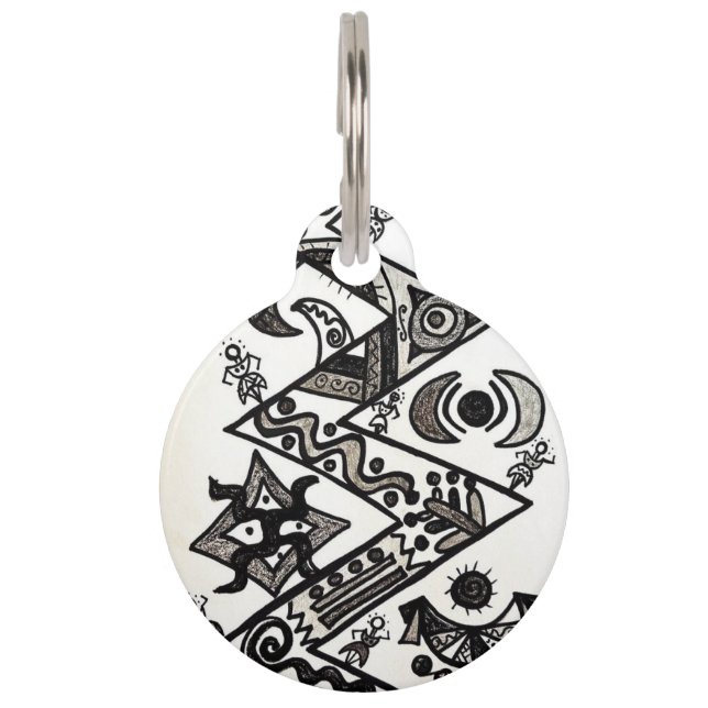 Médaillon Pour Animaux Balise Ronde Animal (Devant)