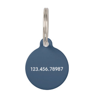 Médaillon Pour Animaux Balise Trend Color Serious Blue Name & Phone Pet I