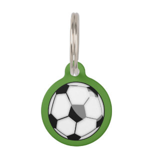 Médaillon Pour Animaux Ballon de Football Avec Nom et Numéro Personnalisé