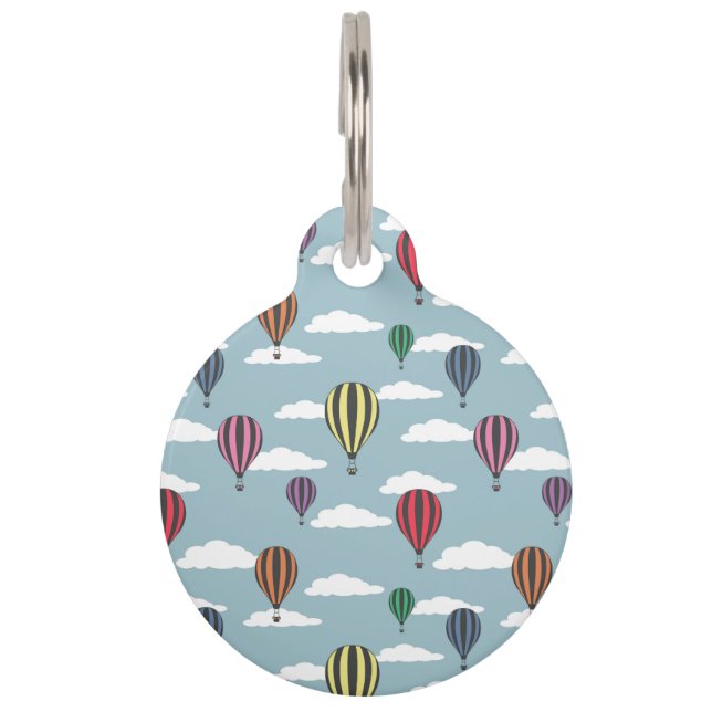 Médaillon Pour Animaux Ballons chauds colorés (Devant)