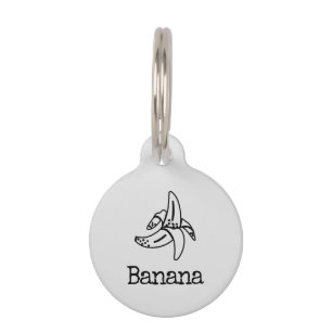 Médaillon Pour Animaux Banane singe ouverte