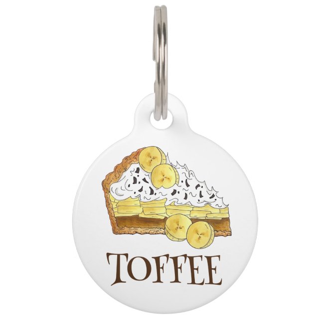 Médaillon Pour Animaux Banoffe Banana Toffee Pie Slice UK British Food (Devant)