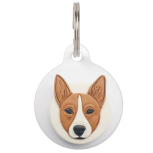 Médaillon Pour Animaux Basenji Chien 3D Inspiré