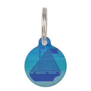 Médaillon Pour Animaux Bateau à voile sur l'océan