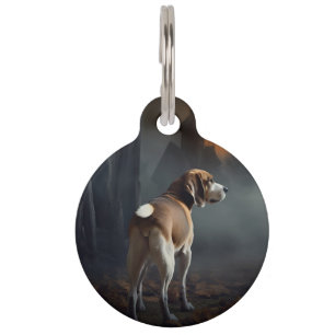 Médaillon Pour Animaux Beagle Halloween effrayant