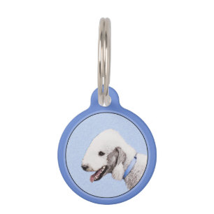 Médaillon Pour Animaux Bedlington Terrier Peinture - Art Chien original