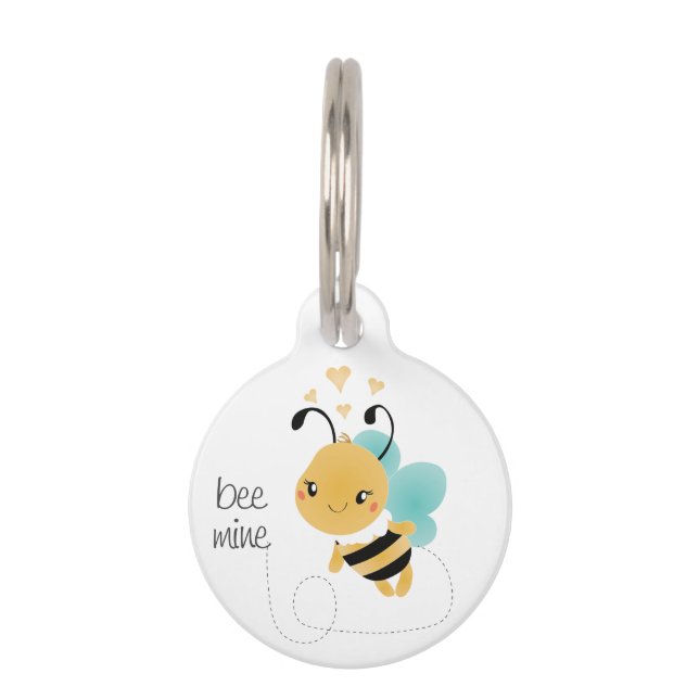 Médaillon Pour Animaux Bee Mine Bumblebee Jaune Noir (Devant)