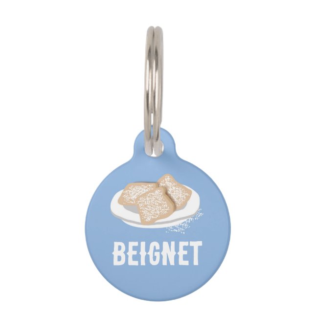 MÉDAILLON POUR ANIMAUX BEIGNET (Devant)