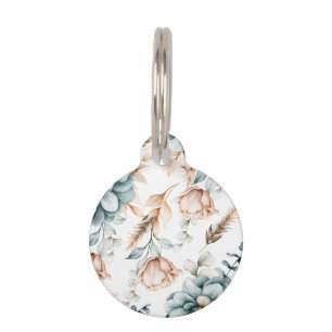 Médaillon Pour Animaux Belle motif sans couture fleurie avec vintage