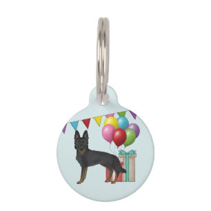 Médaillon Pour Animaux Berger Allemand Bi-Noir GSD Anniversaire Coloré
