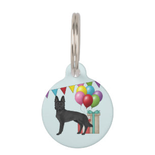 Médaillon Pour Animaux Berger Allemand Noir GSD Anniversaire Coloré