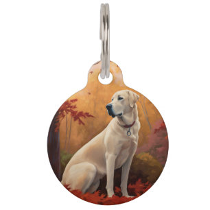 Médaillon Pour Animaux Berger d'Anatolie en automne feuilles tombées insp