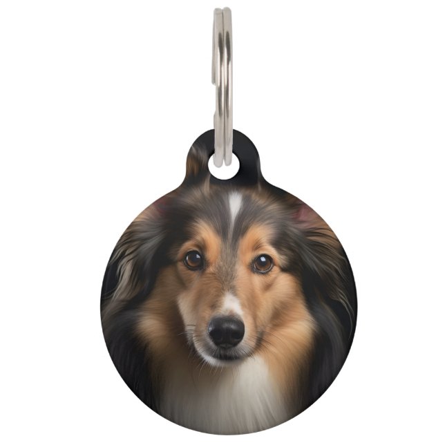 Médaillon Pour Animaux Berger des Shetland (Devant)