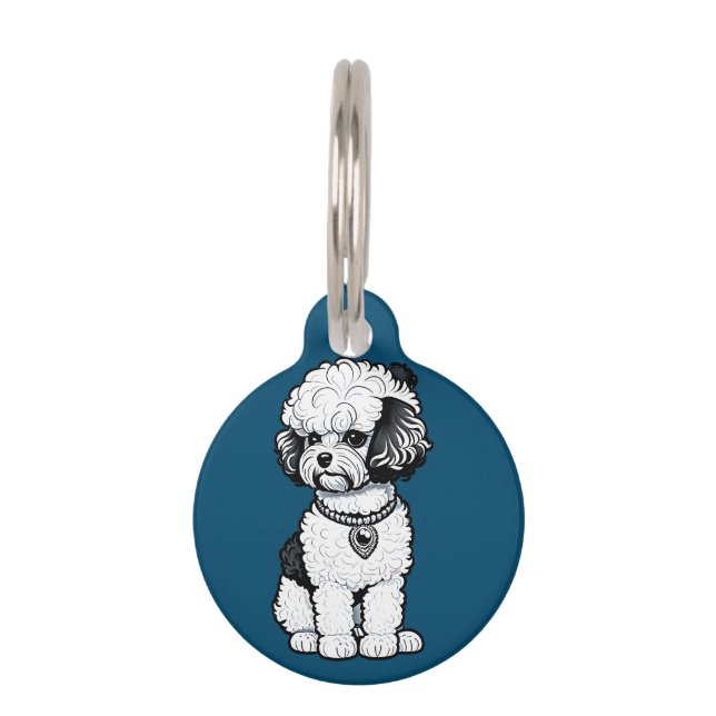 Médaillon Pour Animaux Bichon frisé (Devant)