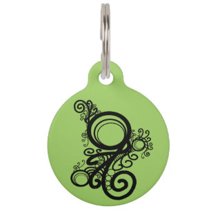 Médaillon Pour Animaux Black Swils Art Nouveau