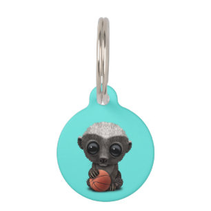 Médaillon Pour Animaux Blaireau de miel de bébé jouant avec le