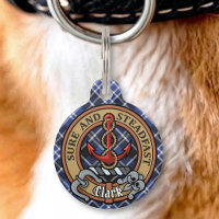 Blason de clan Clark sur tartan